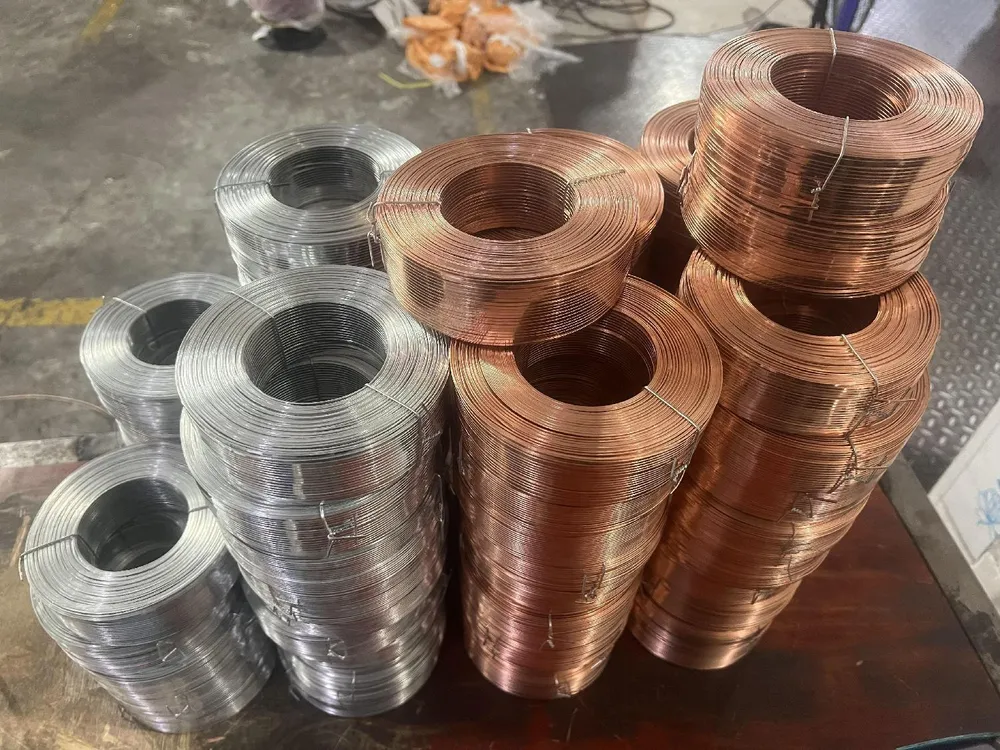 Finished wire coils showing precision layer winding and wire ties